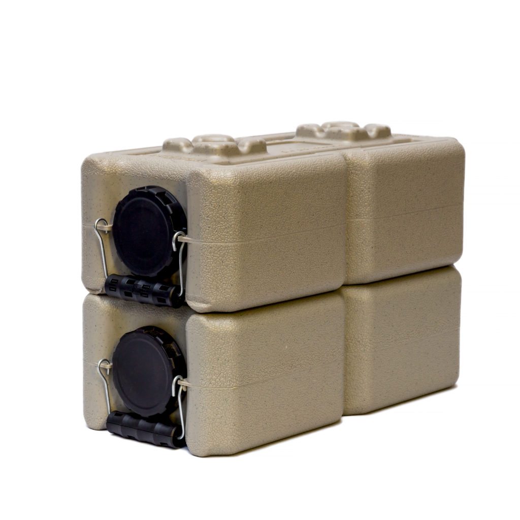 WaterBrick stackable water storage containers
